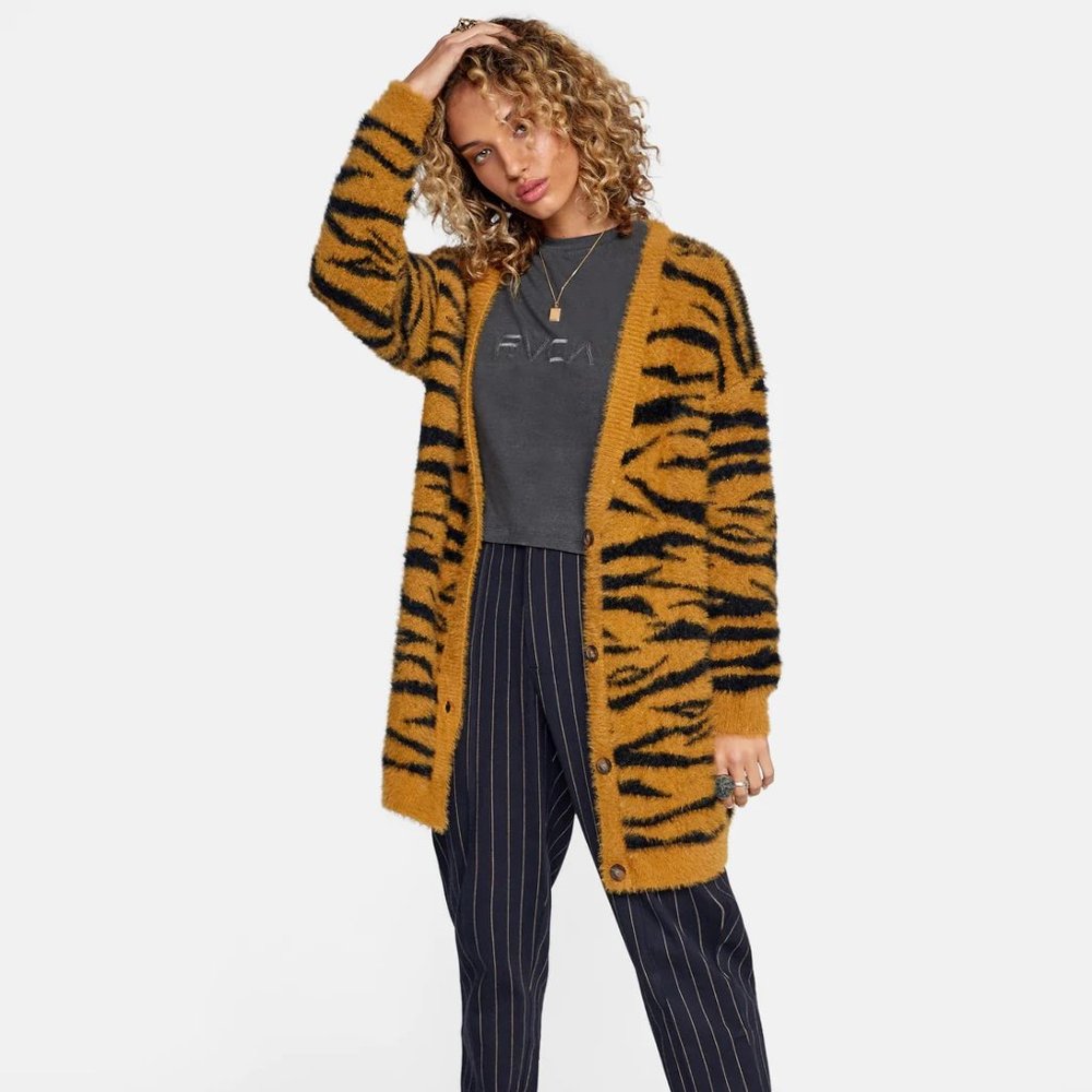 RVCA WILD SIDE CARDIGAN SWEATER